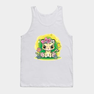 cute cat in the garden Tank Top